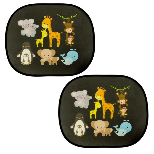 Static curtain sunshade car window cover monkey