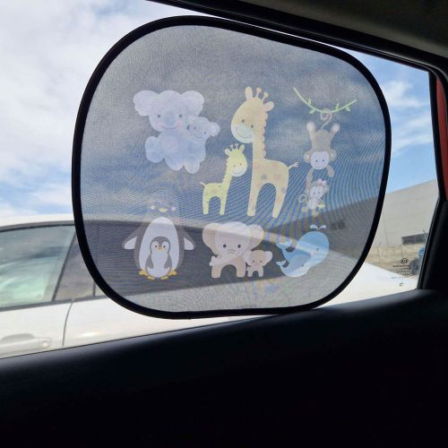 Static curtain sunshade car window cover monkey
