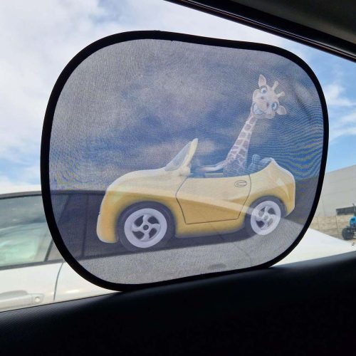 Static Sunshade Curtain Car Window Cover Giraffe