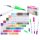 Colored felt-tip pens in a set of 100 pieces