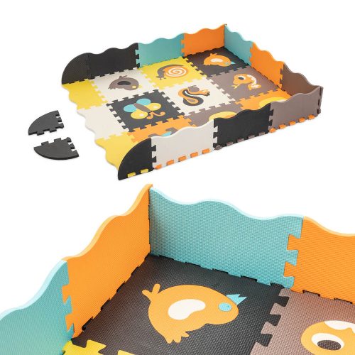 Foam puzzle mat / play mat for children 25pcs colorful animals 114cm x 114cm x 1cm