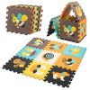 Foam puzzle mat for children 9 pcs. colorful animals 85cm x 85cm x 1cm