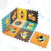 Foam puzzle mat for children 9 pcs. colorful animals 85cm x 85cm x 1cm