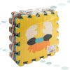 Foam puzzle mat for children 9 pcs. colorful animals 85cm x 85cm x 1cm