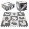 Foam play mat puzzle grey 85cm x 85cm 9 pcs