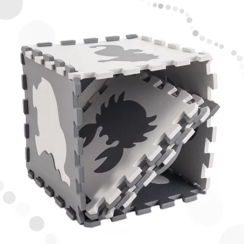 Foam play mat puzzle grey 85cm x 85cm 9 pcs