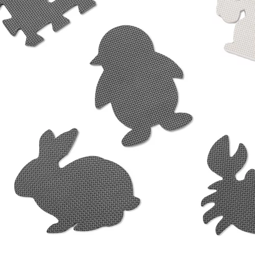 Foam play mat puzzle grey 85cm x 85cm 9 pcs