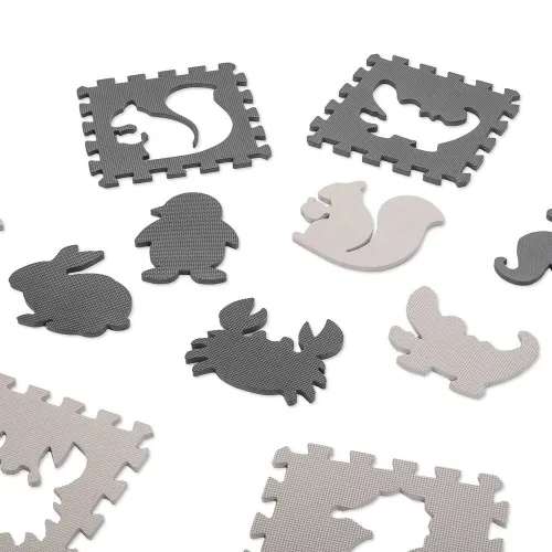 Foam play mat puzzle grey 85cm x 85cm 9 pcs