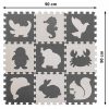 Foam play mat puzzle grey 85cm x 85cm 9 pcs