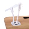 Laptop asztal, összecsukható ágyneműtartós, USB