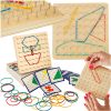 Geoboard fa kirakó gumiszalagokkal