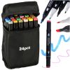 Double-sided alcohol felt-tip pens in a case 24 pcs + stand