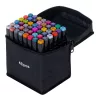 Double-sided alcohol felt-tip pens in a case of 48 + stand