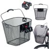 Bicycle basket front metal click basket