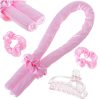 Hair curling roller set: hairband, papillotes, curlring iron rubber bands, hairclip