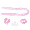 Hair curling roller set: hairband, papillotes, curlring iron rubber bands, hairclip
