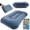 BESTWAY 67121 Travel Inflatable Velvet Pillow Navy Blue