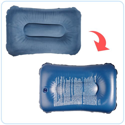 BESTWAY 67121 Travel Inflatable Velvet Pillow Navy Blue