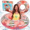BESTWAY 36237 Inflatable flowers on wheels white-pink leaves