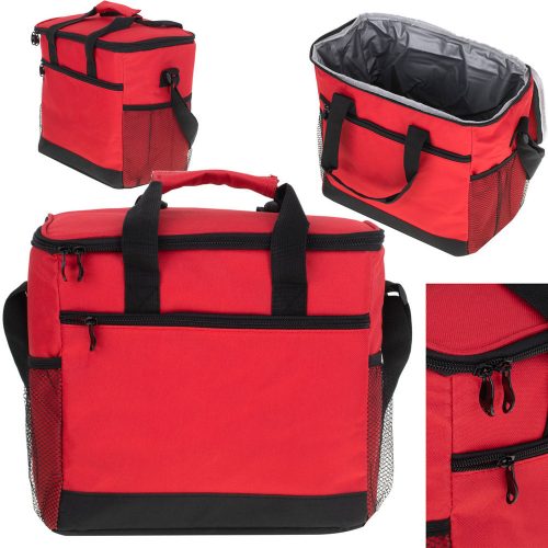 Termozsák ebédhez, strandhoz, piknikhez, 16L, piros