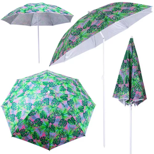 Beach garden parasol adjustable 150cm broken leaves