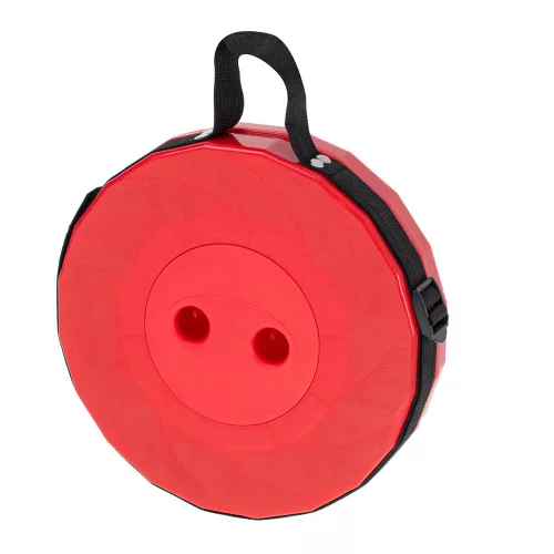 Telescopic folding stool, red