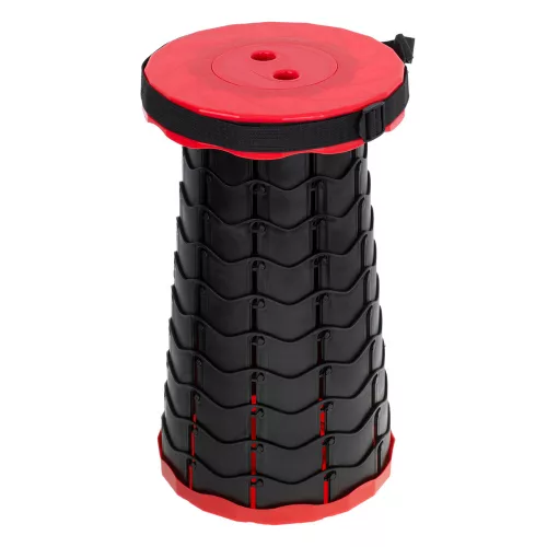 Telescopic folding stool, red