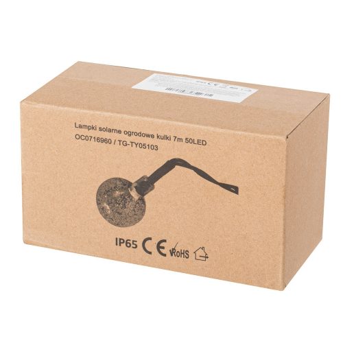 Solar garden lights balls 7m 50LED warm white