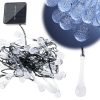 Napelemes jégcsap kerti lámpák 6,5 m 30 LED hideg fehér