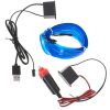 LED hangulatvilágítás autóba / autós USB / 12V-os szalag 3m kék