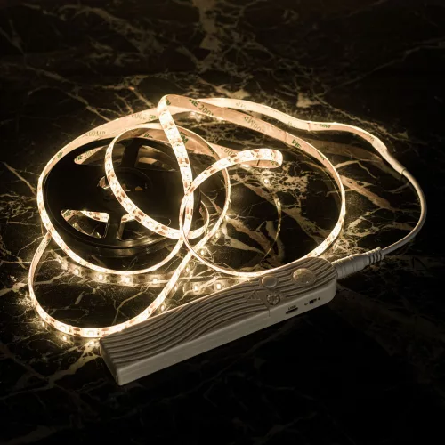 USB Battery Powered Motion Sensor LED Strip 2M Warm White