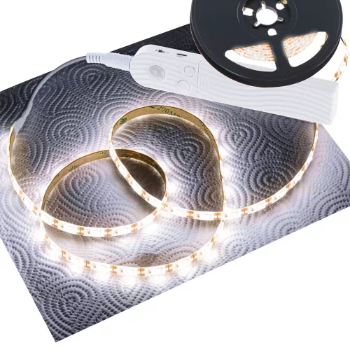 USB Battery Powered Motion Sensor LED Strip 2M Warm White