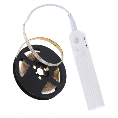 USB battery-powered motion sensor LED strip 2M cold white