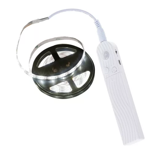 USB battery-powered motion sensor LED strip 2M cold white