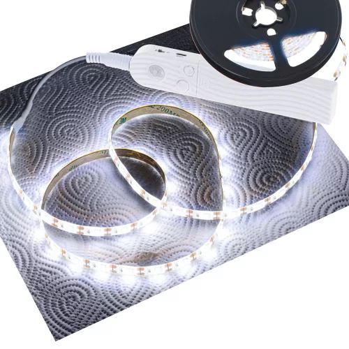 USB battery-powered motion sensor LED strip 2M cold white