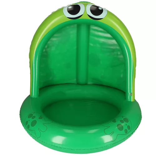 Inflatable pontoon pool with canopy frog 95cm