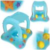 Baby swimming ring inflatable dinghy wheel with seat with canopy max 24kg 3 years old 72 cm