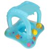 Baby swimming ring inflatable dinghy wheel with seat with canopy max 24kg 3 years old 72 cm