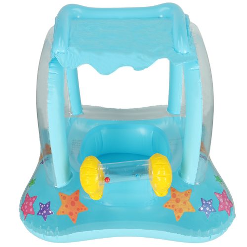 Baby swimming ring inflatable dinghy wheel with seat with canopy max 24kg 3 years old 72 cm