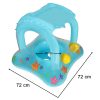 Baby swimming ring inflatable dinghy wheel with seat with canopy max 24kg 3 years old 72 cm