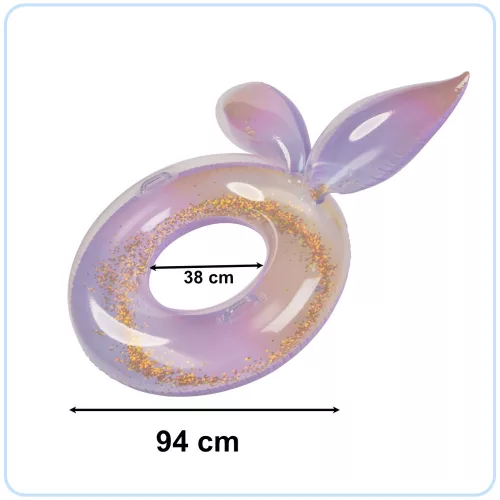 Mermaid Inflatable Wheel with Glitter Galaxy XXL
