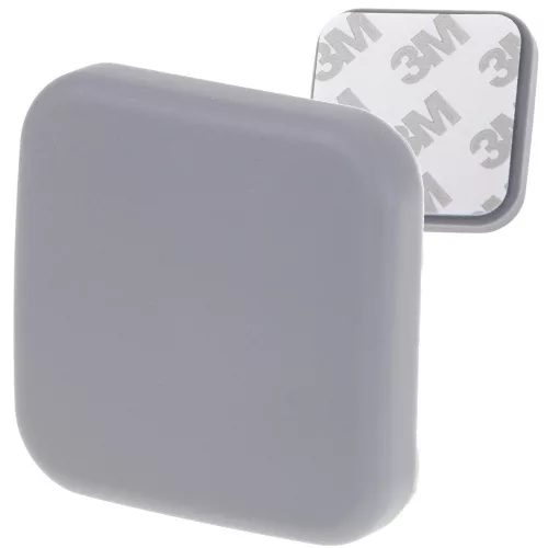 Door bumper self-adhesive silicone gray square shape