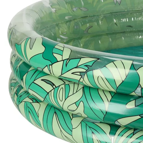 Children's inflatable pool 3 chambers 150cm leaves
