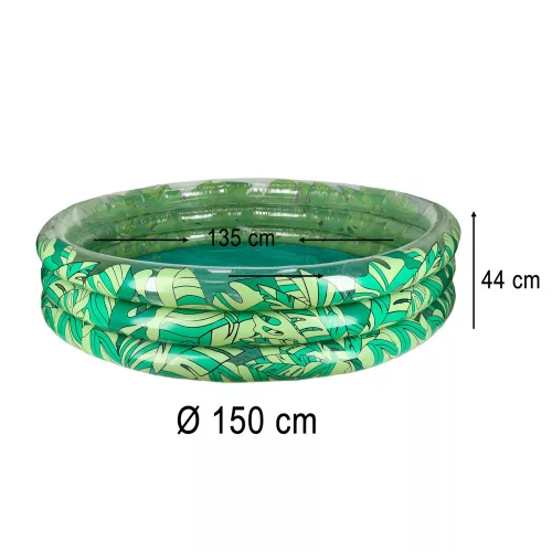 Children's inflatable pool 3 chambers 150cm leaves