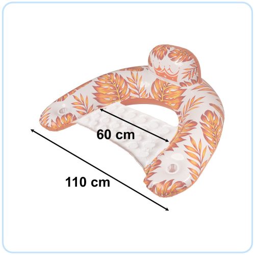 Floating chair lounger hammock water orange