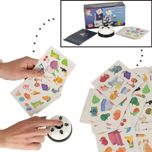 Card game to find the pairs with 54 cards and a bell