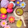Weaving machine knitting thread set + accessories