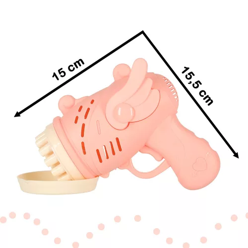 Soap bubble gun with wings pink