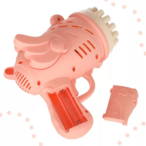 Soap bubble gun with wings pink