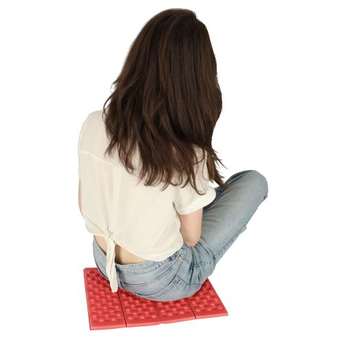 Foldable foam mat for tourists red seat pad